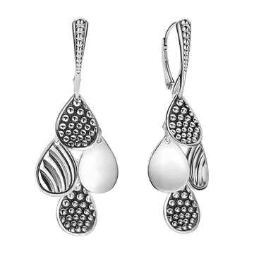Lagos Sterling Silver Caviar Drop Earrings