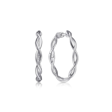 Gabriel & Co. Sterling Silver 25mm Twisted Hoops