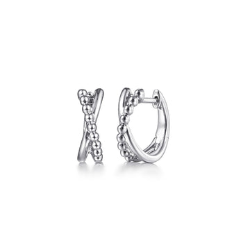 Gabriel & Co. Sterling Silver Bujukan Twisted Huggies