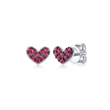 SS or CER BDS Earrings w/Colored Stone