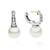 Lagos Sterling Silver 11mm Pearl Drop Huggie Earrings