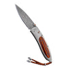 William Henry "Granada" Titanium and Cocobolo Wood Pocket Knife with Damascus Blade