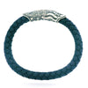 William Henry "Blue Ridge" Leather and Sterling Silver Bracelet