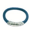William Henry "Blue Ridge" Leather and Sterling Silver Bracelet