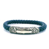 William Henry "Blue Ridge" Leather and Sterling Silver Bracelet
