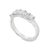 14K Diamond Anniversary Band with 5 Lab Grown Emerald Diamonds 2.00 Carat