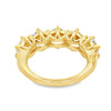 14K Yellow Gold Geometric 5-Stone Lab Grown Diamond Anniversary Band