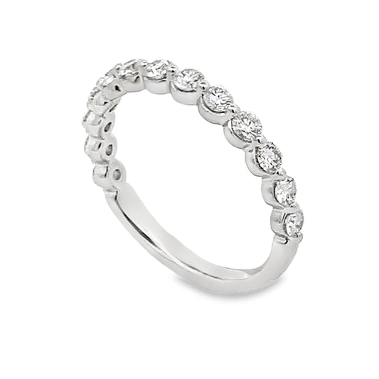 14K White Gold Shared-Prong Lab Grown Diamond Anniversary Band