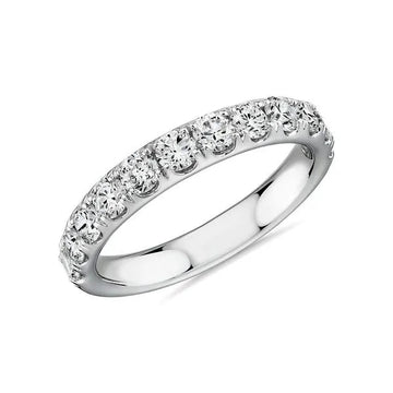 14K White Gold 13-Stone Lab Grown Diamond Anniversary Band