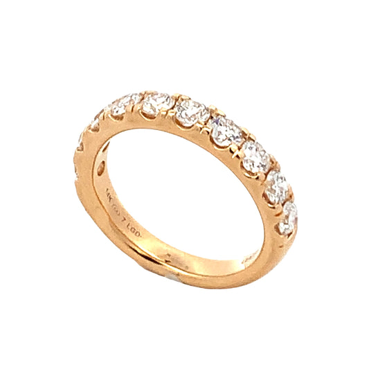 14K Yellow Gold 10-Stone Lab Grown Diamond Anniversary Band