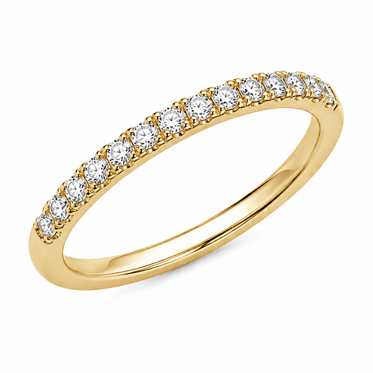 14K Yellow Gold 1/4-Carat Lab Grown Diamond Anniversary Band