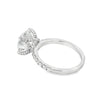 18K White Gold Round Lab Grown Diamond Under-Gallery Engagement Ring