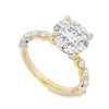 14K Yellow Gold Round Lab Grown Diamond Bubble-Band Engagement Ring