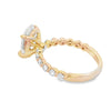 14K Yellow Gold Oval Lab Grown Diamond Bubble-Band Engagement Ring