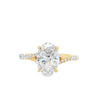 14K Yellow Gold 2-Carat Oval Lab Grown Diamond Split Shank Engagement Ring