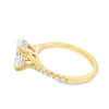 14K Yellow Gold 2-Carat Oval Lab Grown Diamond Split Shank Engagement Ring