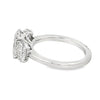 14K White Gold 3-Carat Oval Center Lab Grown Diamond 3-Stone Engagement Ring