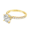 14K Yellow Gold 2-Carat Round Lab Grown Diamond Engagement Ring