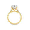 14K Yellow Gold 3-Carat Round Lab Grown Diamond Engagement Ring