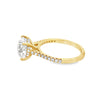 14K Yellow Gold 3-Carat Round Lab Grown Diamond Engagement Ring