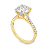 14K Yellow Gold 3-Carat Round Lab Grown Diamond Engagement Ring