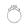 14K White Gold 3-Carat Oval Lab Grown Diamond Side Stones Engagement Ring