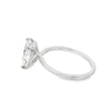 14K White Gold 2-Carat Pear Lab Grown Diamond Engagement Ring