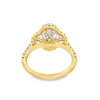 18K Yellow Gold 3-Carat Oval Lab Grown Diamond Pave Engagement Ring