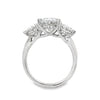 18K White Gold 3-Carat Lab Grown Diamond 3-Oval Engagement Ring