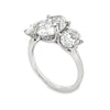 18K White Gold 3-Carat Lab Grown Diamond 3-Oval Engagement Ring