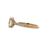 14K Yellow Gold 2-Carat Oval Lab Grown Diamond Hidden Halo Engagement Ring