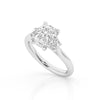 14K White Gold 2.5 Carat Radiant Lab Grown 3-Stone Diamond Engagement Ring