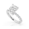 14K White Gold Lab Grown Diamond Engagement Ring & Wedding Band Set