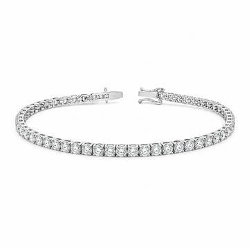 14K White Gold 6-Carat Lab Grown Diamond Tennis Bracelet