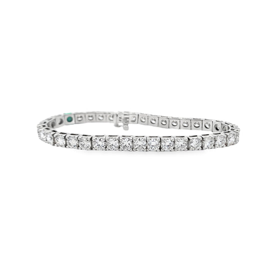 14K White Gold 12-Carat Lab Grown Diamond Tennis Bracelet