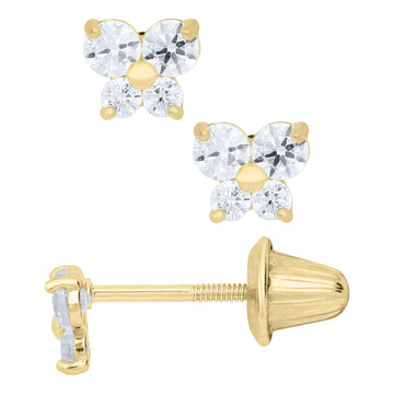 Children's Jewelry 14K Butterfly Earrings