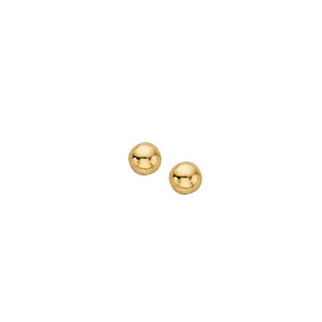 14K Yellow Gold 3mm Polished Ball Stud Earrings