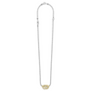 Lagos Sterling Silver & 18K Signature Caviar Interlocking Necklace