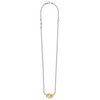 Lagos Sterling Silver & 18K Signature Caviar Interlocking Necklace