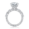 A. Jaffe Platinum Diamond Side-Stone Engagement Ring Setting