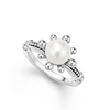 Lagos Sterling Silver Luna Fleur Pearl Ring