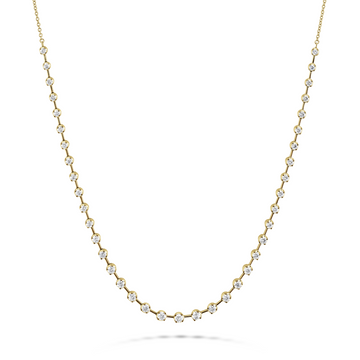 Memoire 18K Yellow Gold Diamond Station Necklace