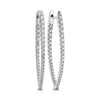 Memoire 18K White Gold Large Imperial Pointed Diamond Huggies