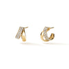 Hearts On Fire 18K Yellow Gold Inside Out Spiral Diamond Huggies