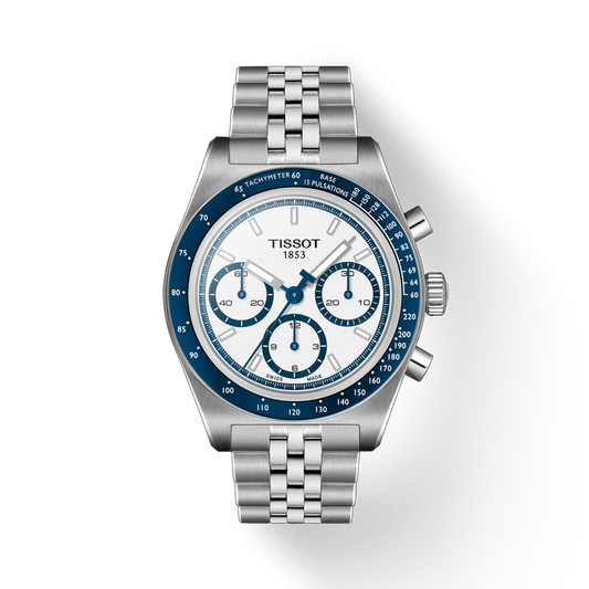 Tissot Stainless Steel PR516 Automatic Chronograph with White Dial