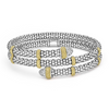 Lagos Sterling Silver & 18K Diamond Signature Caviar Versa Wrap Bracelet