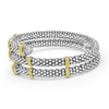 Lagos Sterling Silver & 18K Diamond Signature Caviar Versa Wrap Bracelet