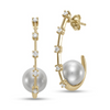 Mastoloni 18K Yellow Gold Pearl and Diamond Accent Hoops