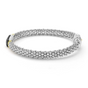 Lagos Sterling Silver & 18K Black Caviar Ceramic Diamond Bar Bracelet