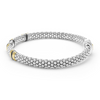 Lagos Sterling Silver & 18K Black Caviar Ceramic Diamond Station Bracelet